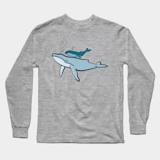 Whale Mom and Calf Long Sleeve T-Shirt